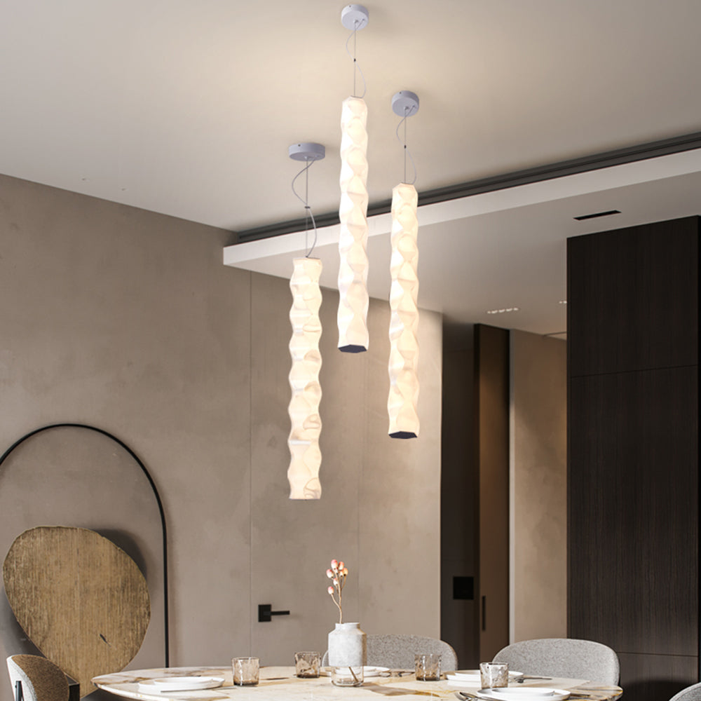 Arisha Suspension Bande Moderne, Metal/PET, Blanc, Chambre - Neutralighting