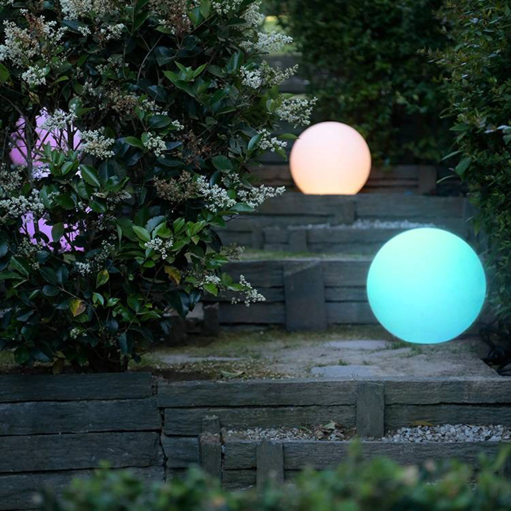 Aria Lampe Extérieur Boule Moderne, Résine, Coloré, Allée