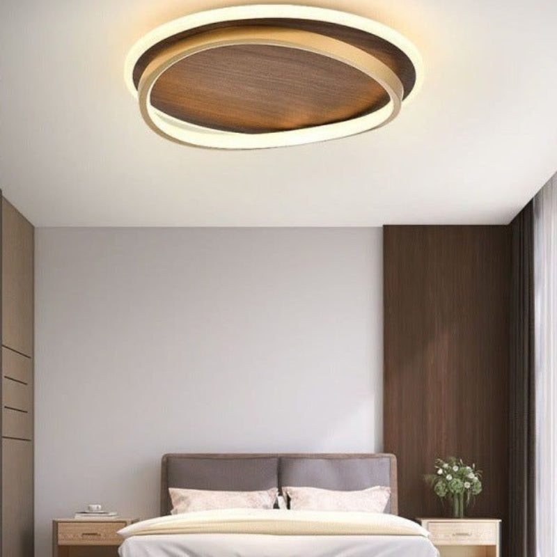 Arisha Moderne Rund Dimmable Plafonnier Or Métal Acrylique Chambre à coucher