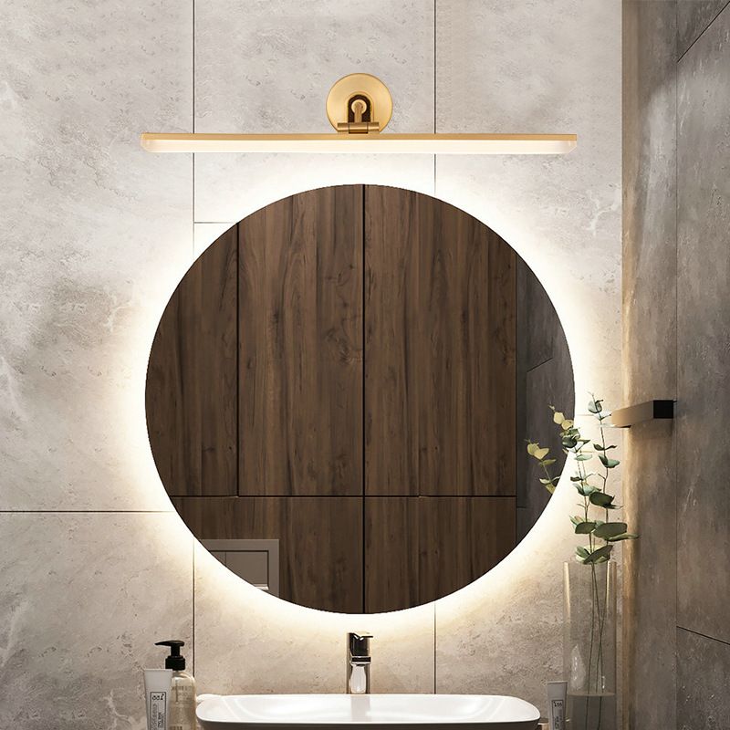 Arisha Applique Murale Linéaire Moderne, Métal/Acrylique, Noir/Laiton, Salle de Bain - Neutralighting