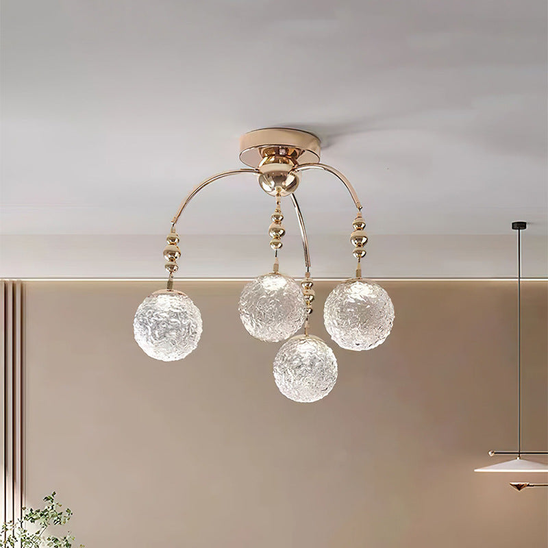 Valentina Nordique Minimaliste LED Lustre Métal Verre Chambre À Coucher