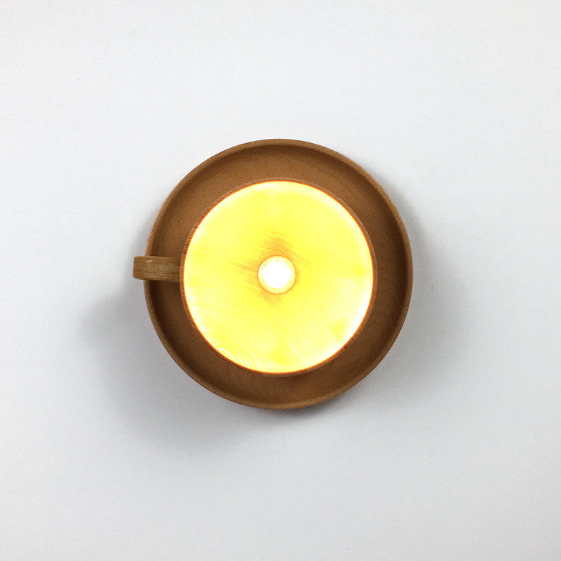 Arisha Moderne Bois Tasse Plafonnier Chambre à Coucher