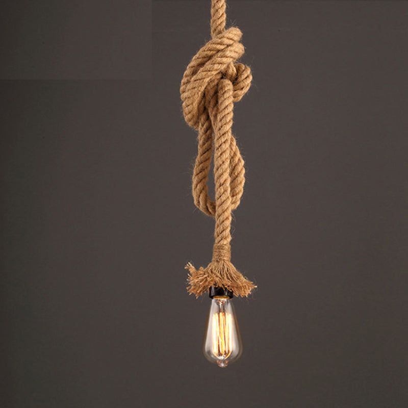 Silva Rétro Industrie LED Suspension Chanvre Corde Café/Restaurant - Neutralighting