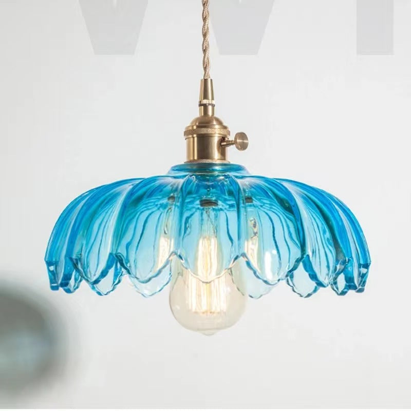 Valentina Rétro LED Suspension Métal/Verre Fleur Salle À Manger - Neutralighting