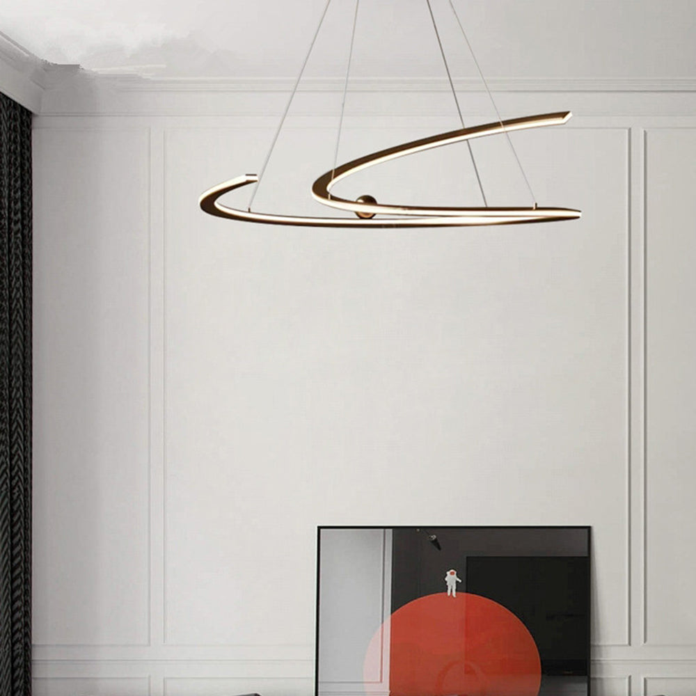 Arisha Suspension Linéaire Moderne, Métal/Acrylique, Doré, Salon/Salle à Manger - Neutralighting