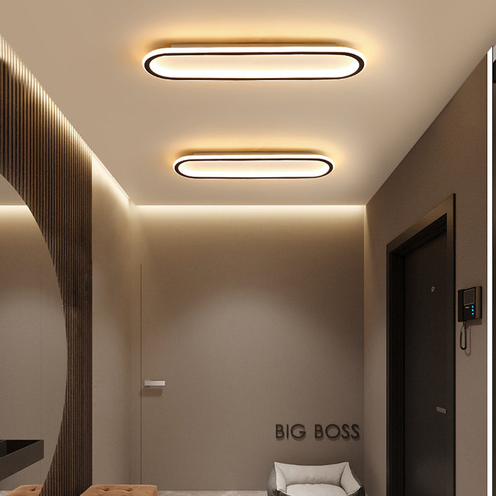 Sana Plafonnier Ovale Minimaliste Noir/Or/Doré Rosé - Neutralighting
