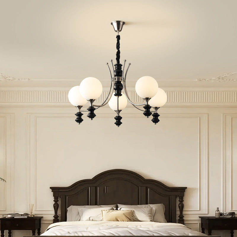 Valentina Suspension Luminaire LED Vintage Blanc Verre Salon - Neutralighting