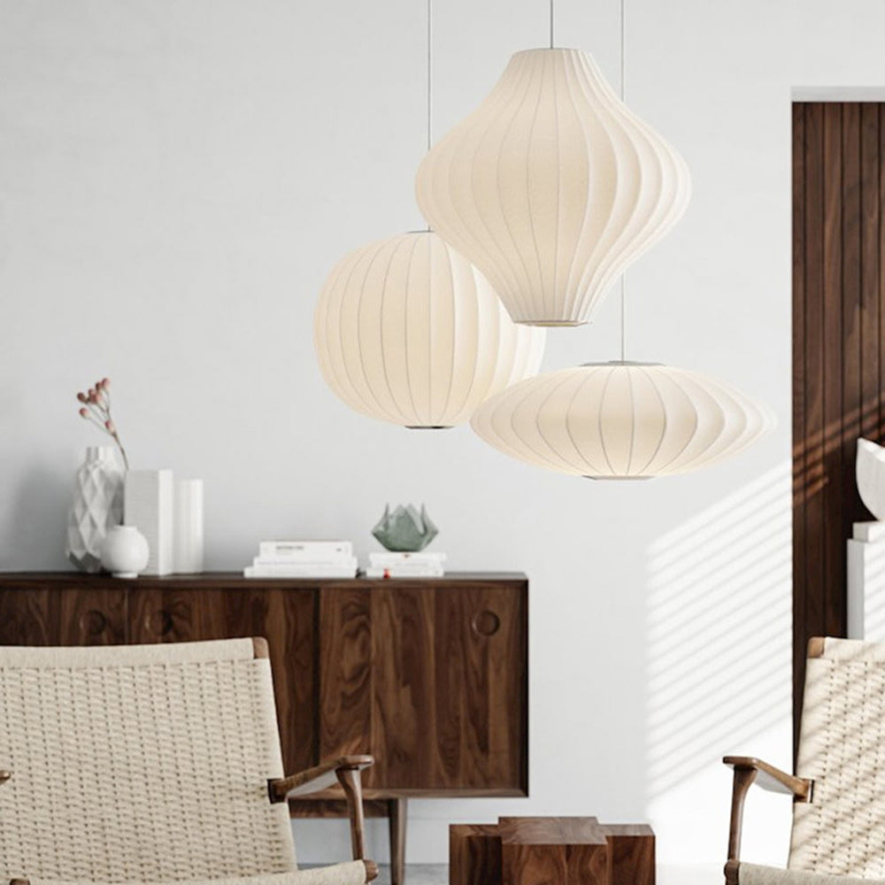 Etrio Suspension Vintage. Métal/Tissu. Blanc. Bar - Neutralighting