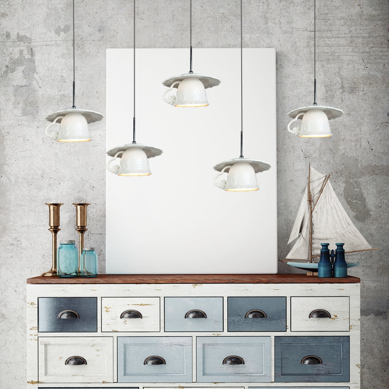 Valentina Nordique Tasse Céramique LED Suspension Salon