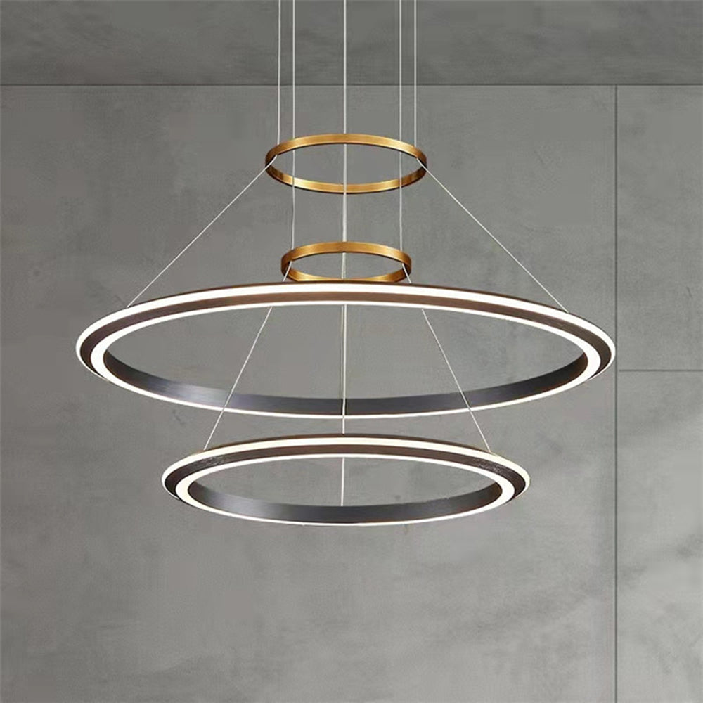 Arisha Suspension Ronde Minimaliste, Métal, Noir/Blanc, Salle de Séjour/Chambre à Coucher - Neutralighting