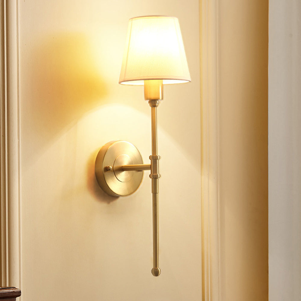 Silva Applique Murale Landerne Vintage, 5 Style, Métal/Tissu, Or, Chambre - Neutralighting