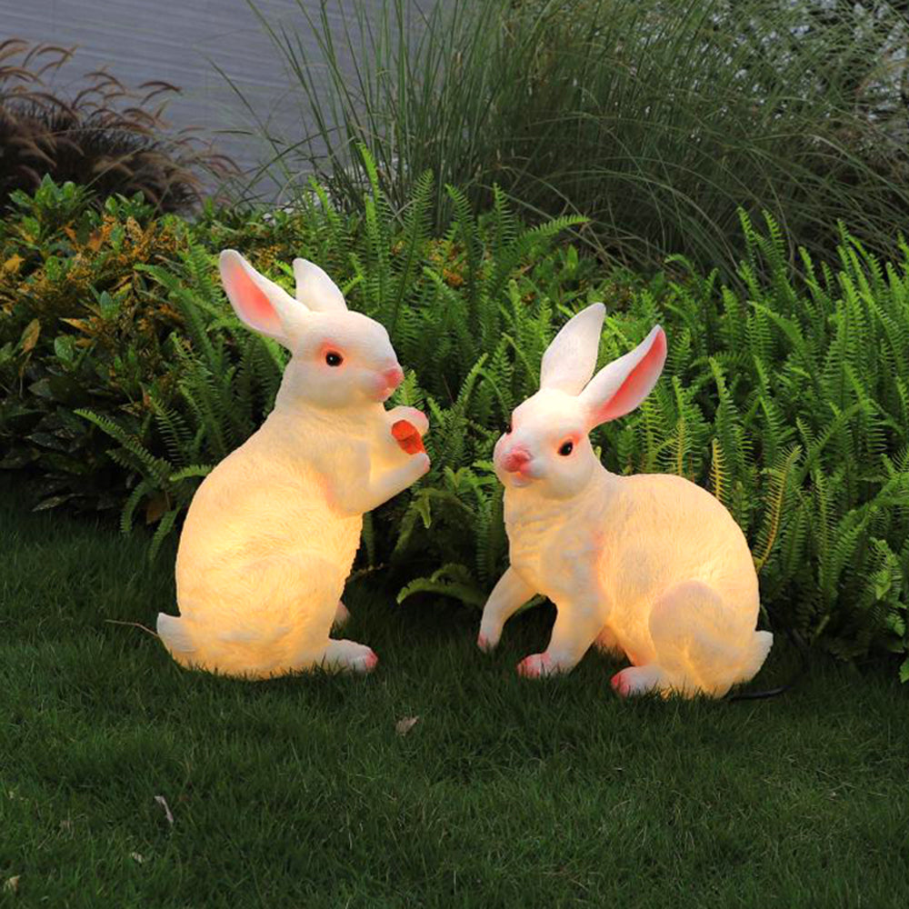 Arisha Lampadaire Lapin Moderne, Résine, Blanc, Extérieur - Neutralighting