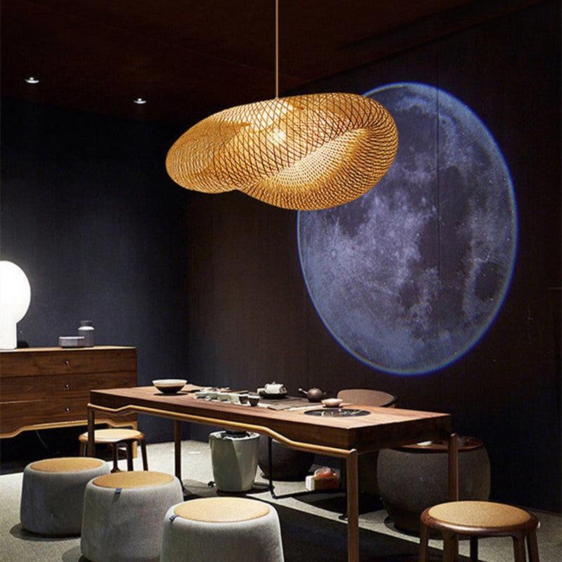 Rinwa Suspension Nuage Bohème. Bambou. Bois. Salon