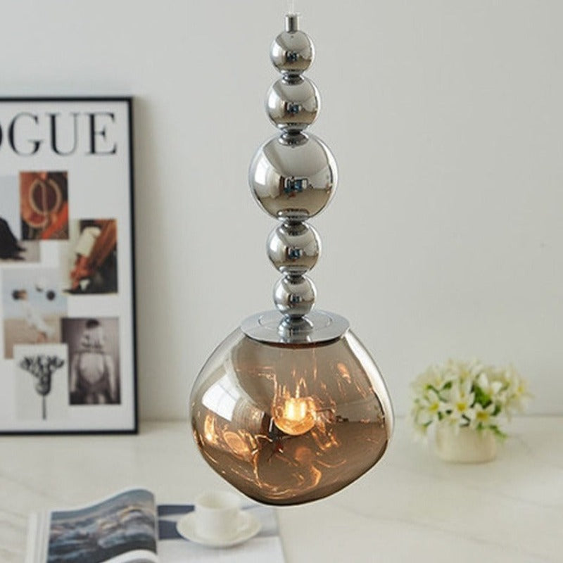 Valentina Suspension Luminaire LED Retro Chrome Métal/Acrylique Chambre Salon - Neutralighting