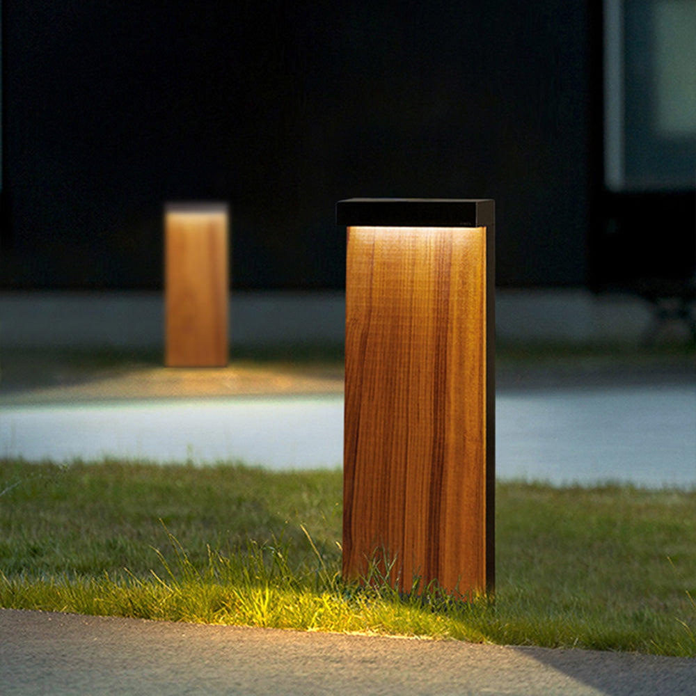 Gisil Extérieure Géométrique Minimaliste. Métal. Bois. Extérieur - Neutralighting