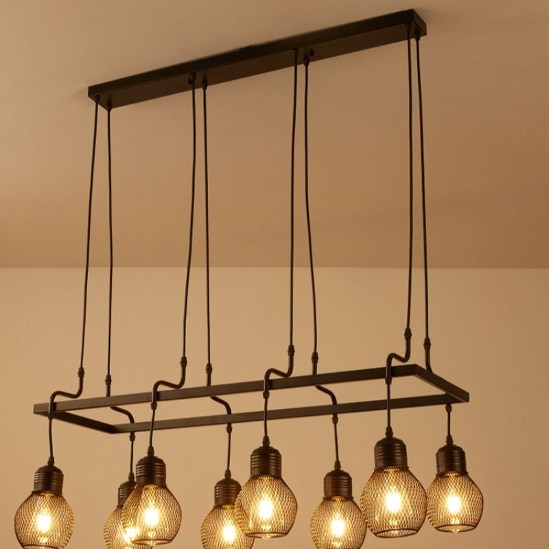 Silva Vintage Long Tête Multiple Lustre Salle À Manger/Salon/Bar