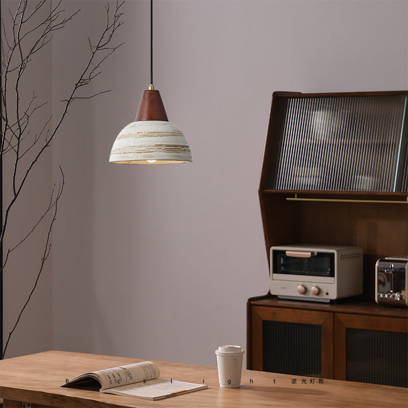 Muto Nordique LED Suspension Métal/Céramique/Bois Chambre À Coucher - Neutralighting