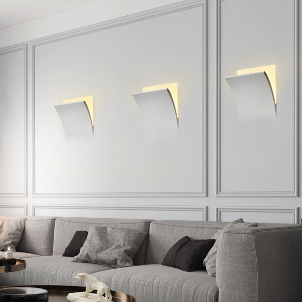 Aria Applique Murale Encastrée/Plâtre, Moderne, 4 Styles, Métal, Blanc, Salon