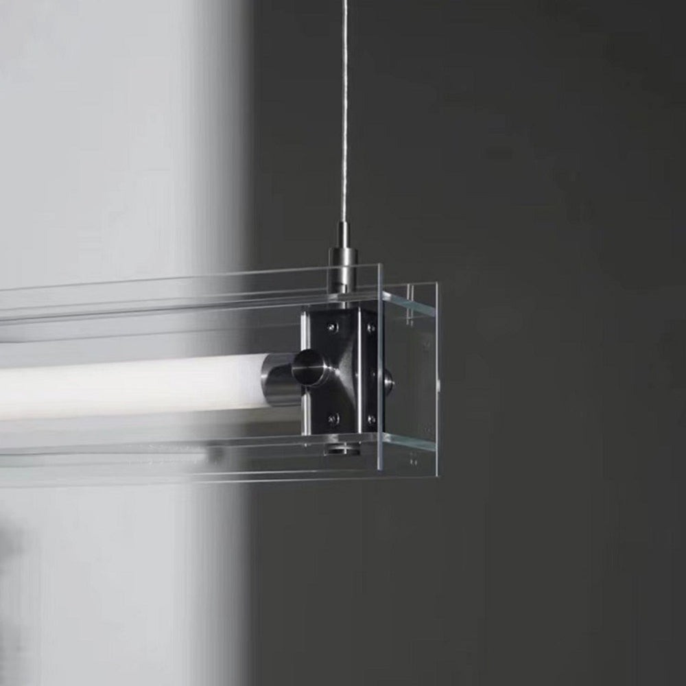Ray Suspension Linéaire Classique, Métal/Verre, Blanc, Salle à Manger/Chevet - Neutralighting