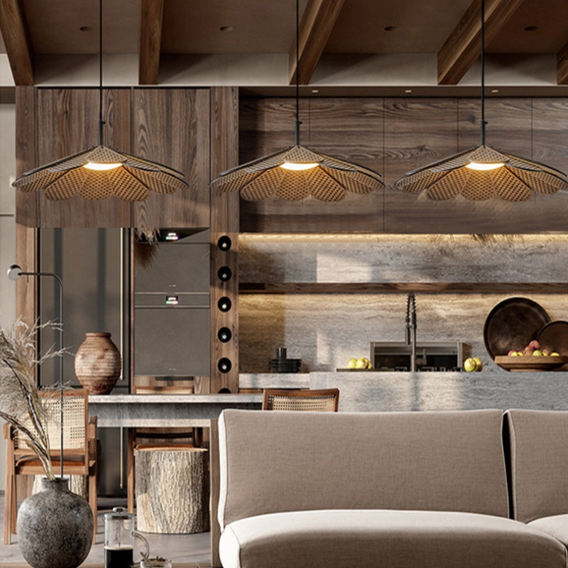 Ritta Vintage LED Suspension Noyer Bois Chambre À Coucher/Bar - Neutralighting
