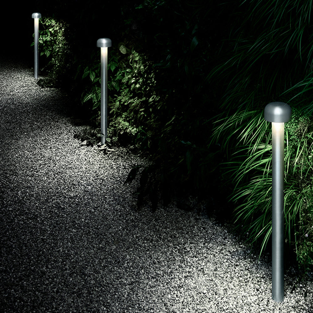 Ray Extérieure Champignon Moderne, Métal, Argent/Noir, Extérieur - Neutralighting