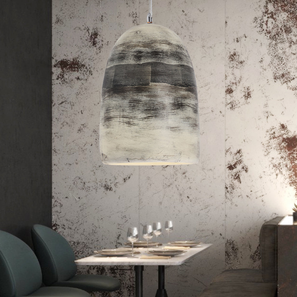 Arisha Suspension Pot Naturelle, Résine/Acrylique, Bleu/Noir/Gris, Chambre - Neutralighting