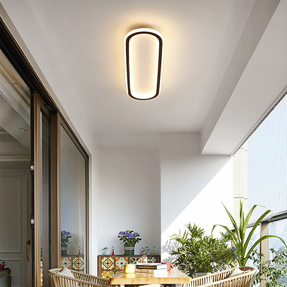 Sana Plafonnier Ovale Minimaliste Noir/Or/Doré Rosé - Neutralighting