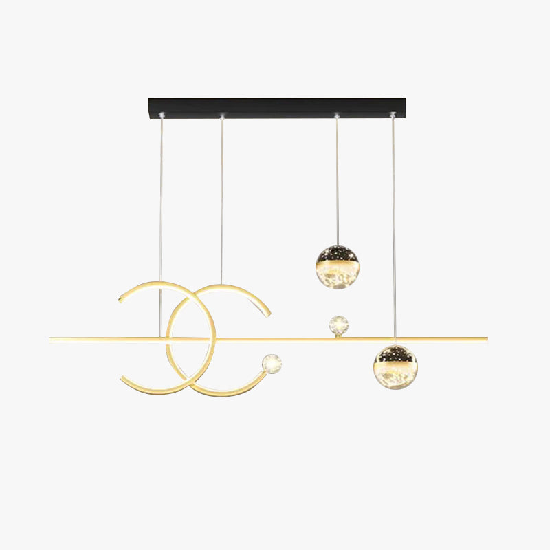 Arisha Luminaires Suspension d'Étoile LED Élegante Métal/Cristal Salon - Neutralighting