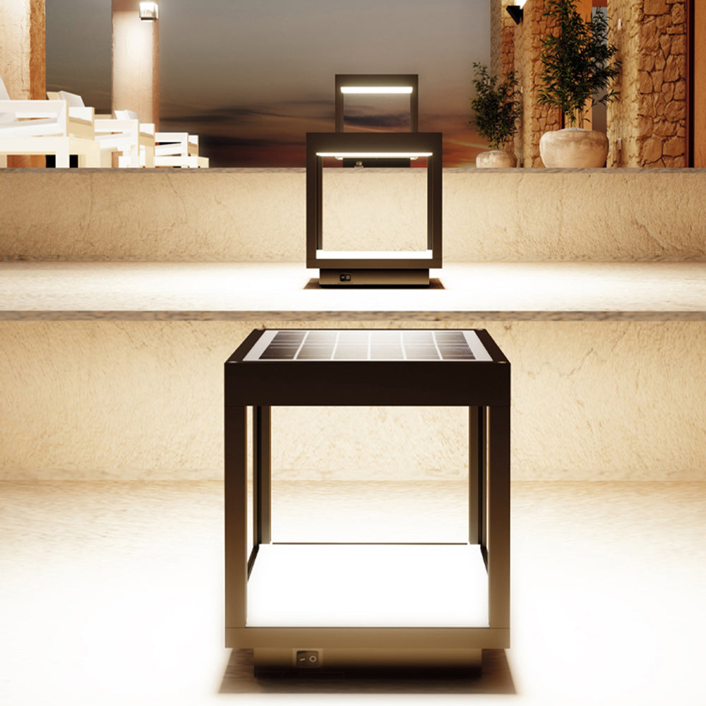Ferra Lampadaire d’extérieur solaire rechargeable contemporain - Neutralighting