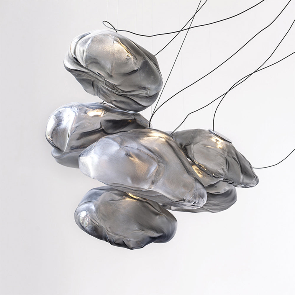 Avi Suspension Globe, Métal/Verre, Clair/Gris/Ambre - Neutralighting
