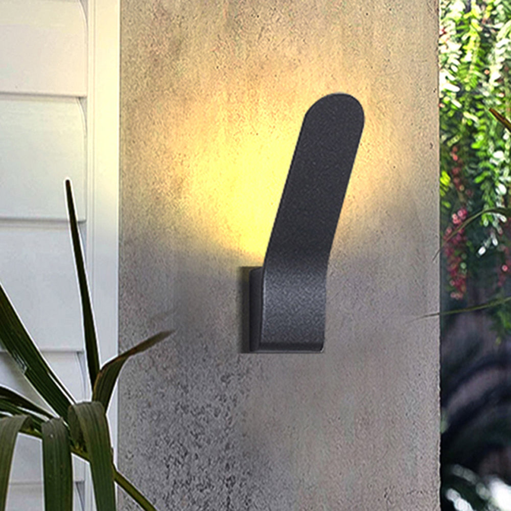 Ray Applique Murale Extérieur Linéaire Minimaliste, Métal/Verre, Noir, Extérieur - Neutralighting