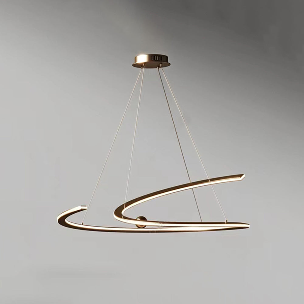 Arisha Suspension Linéaire Moderne, Métal/Acrylique, Doré, Salon/Salle à Manger - Neutralighting