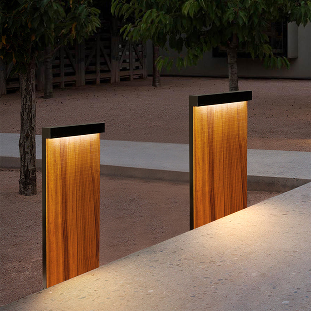 Gisil Extérieure Géométrique Minimaliste. Métal. Bois. Extérieur - Neutralighting