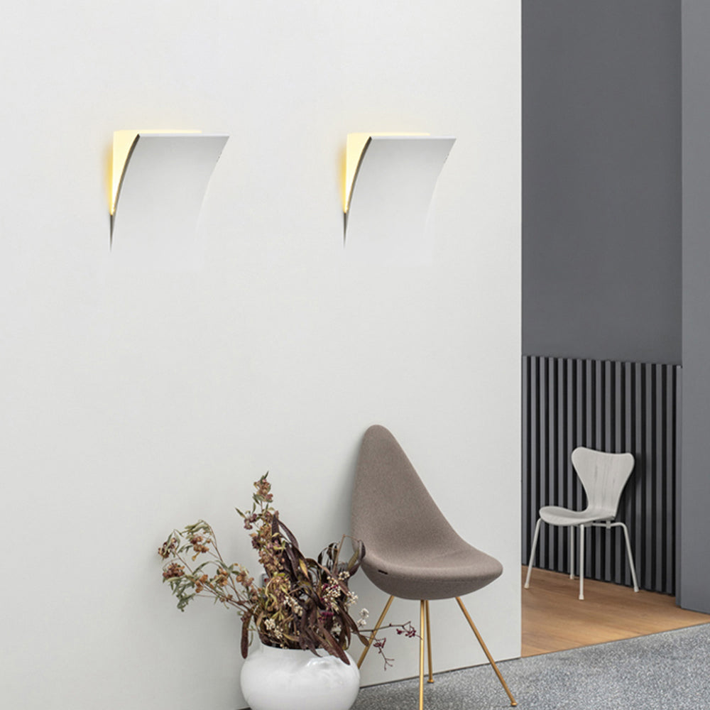 Aria Applique Murale Encastrée/Plâtre, Moderne, 4 Styles, Métal, Blanc, Salon