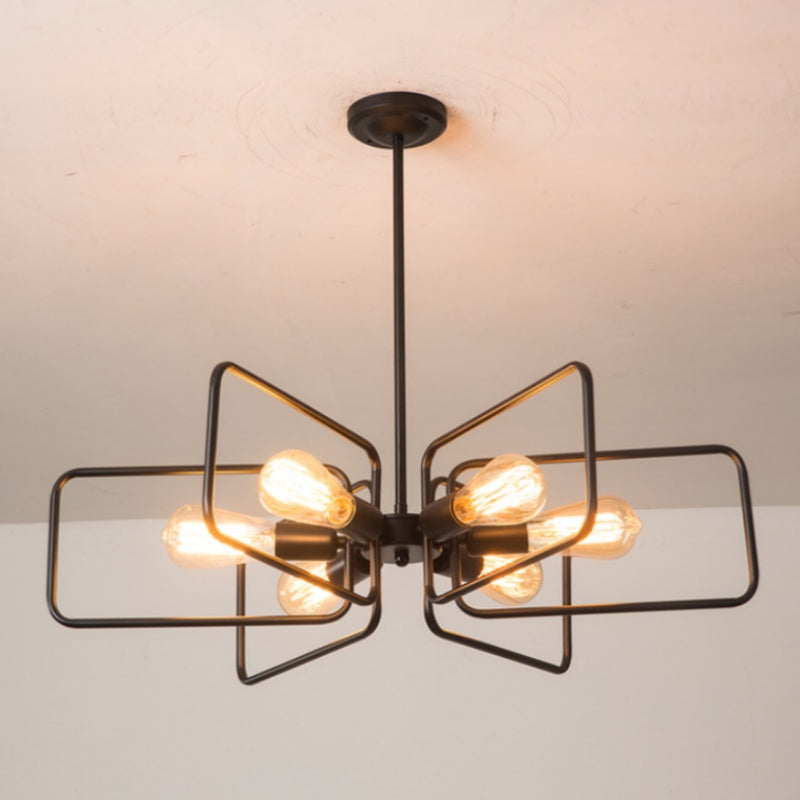 Silva Industriel LED Suspension Noir Métal Salon/Chambre À Coucher