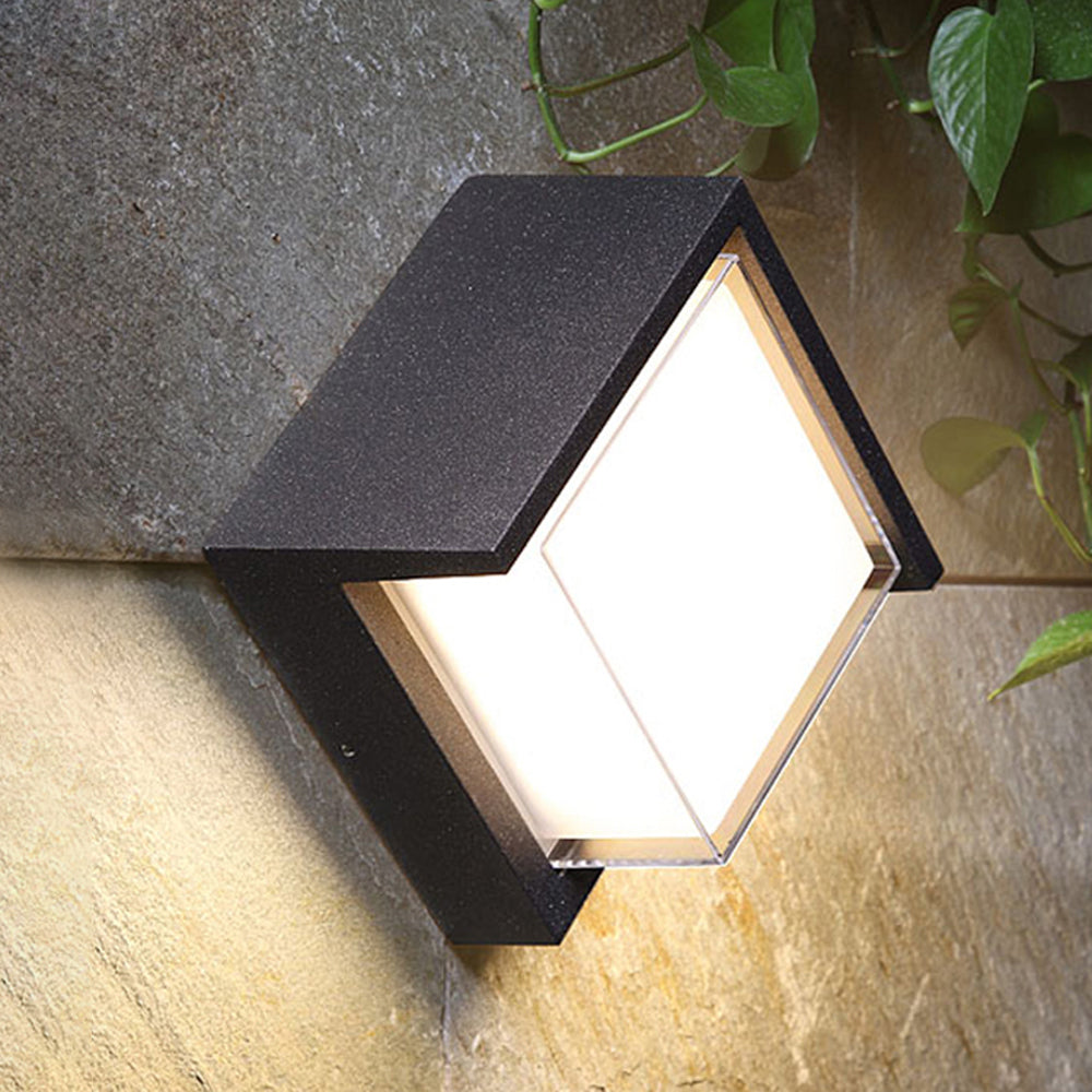 Ray Applique Extérieure Ronde/Carrée Moderne, Métal/Acrylique, Noir - Neutralighting