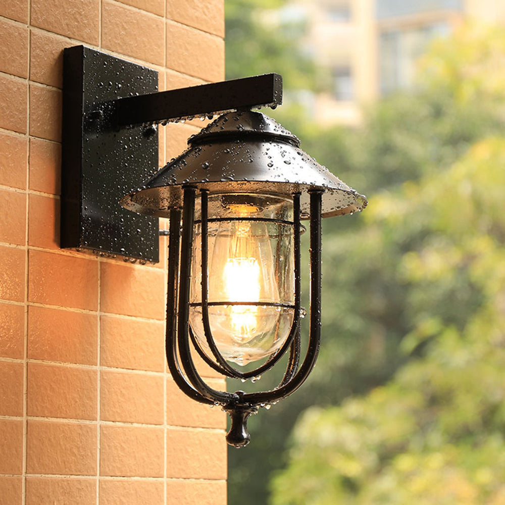 Silva Applique Murale Lanterne Vintage, Métal/Verre, Cuivré, Balcon - Neutralighting