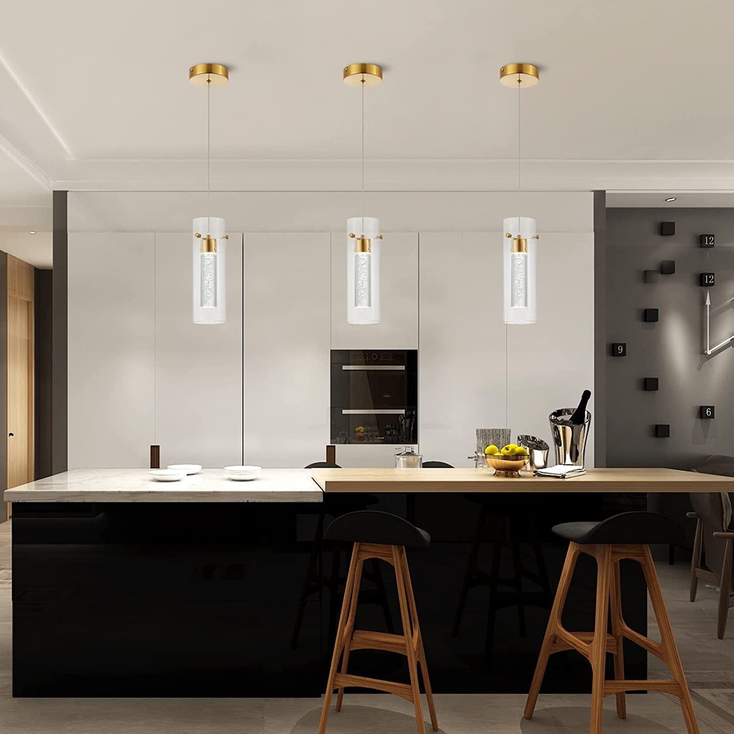 Arisha Moderne Designer Métal Verre Suspension Chambre à Coucher - Neutralighting