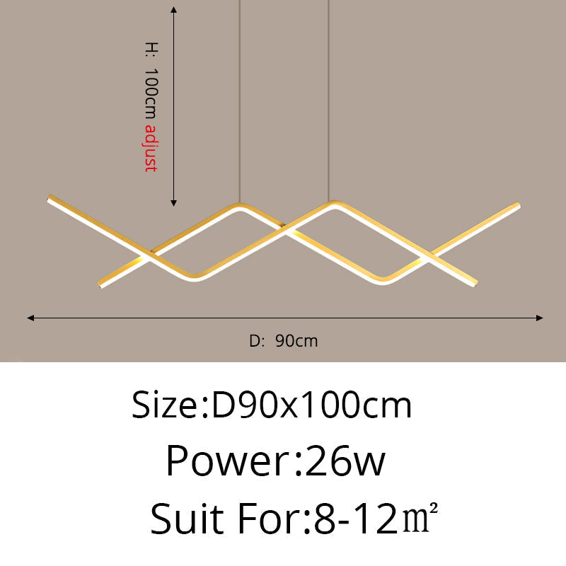 Arisha Luminaires Suspension Lineaire Minimaliste En Aluminium Pour La Cuisine Ou Salon - Neutralighting