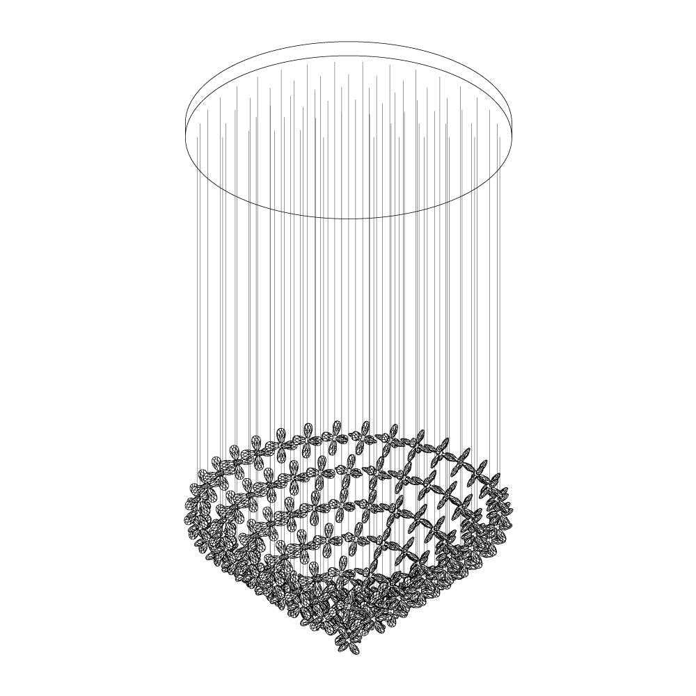 Lustra Chandelier Cristal Papillon Bouquet Floral - Neutralighting