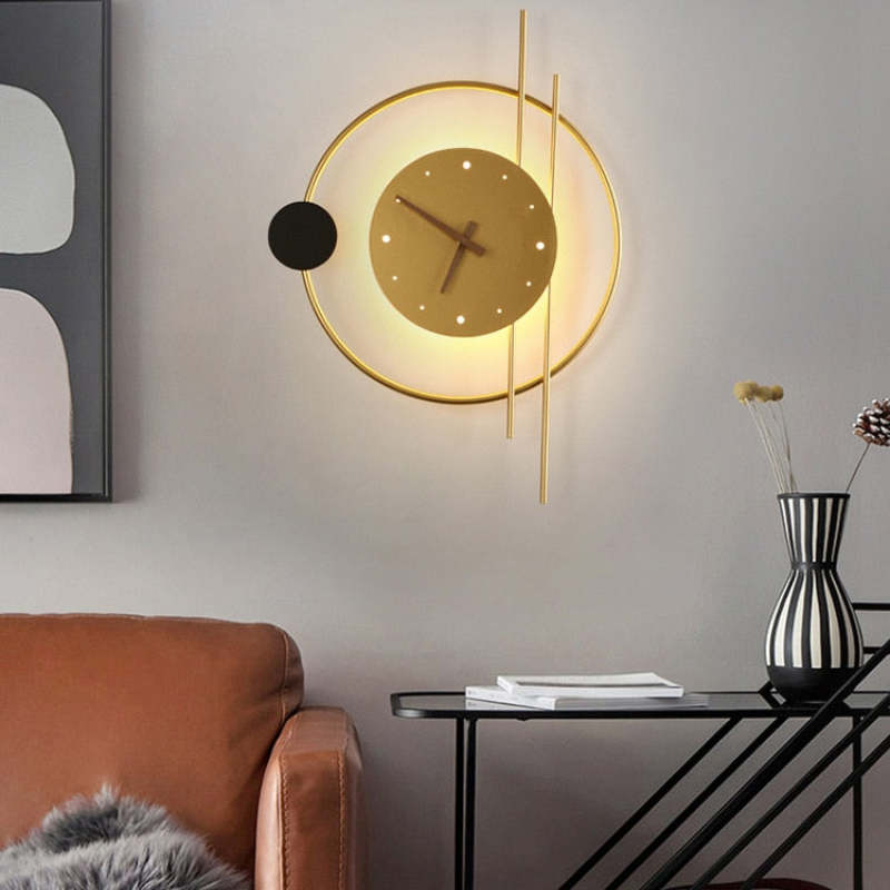 Selyn Applique Murale Led Moderne. Chambre. Noire/Or