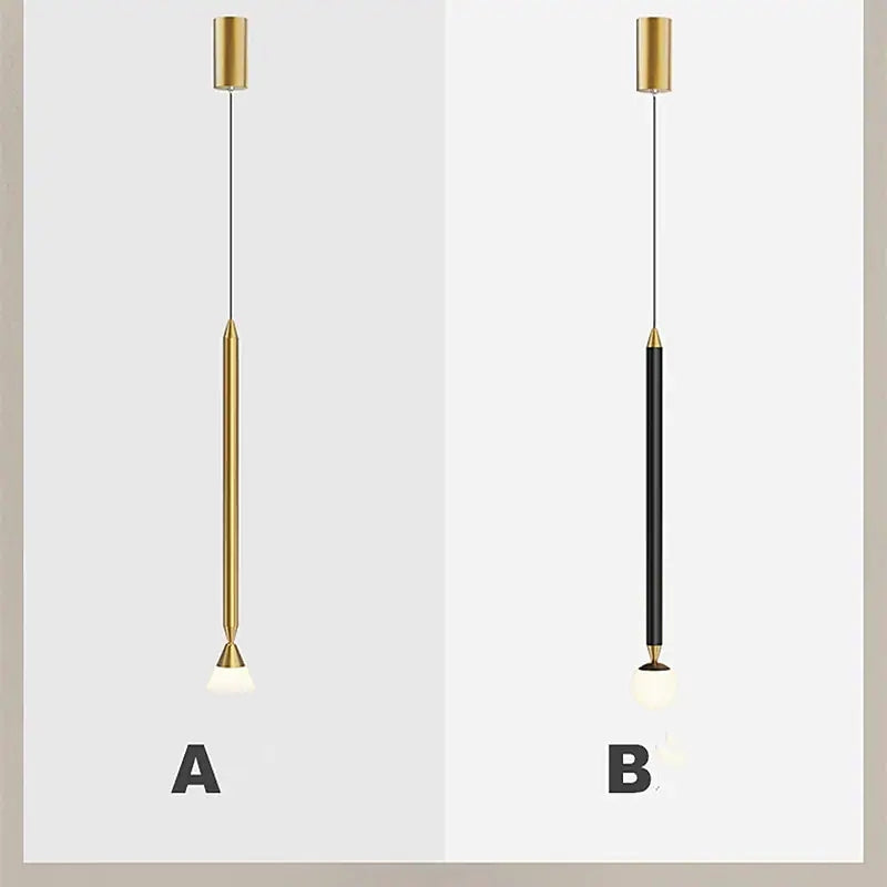 Auri Suspension Cylindre Simple. Métal/Verre. Noir/Doré. Salon - Neutralighting