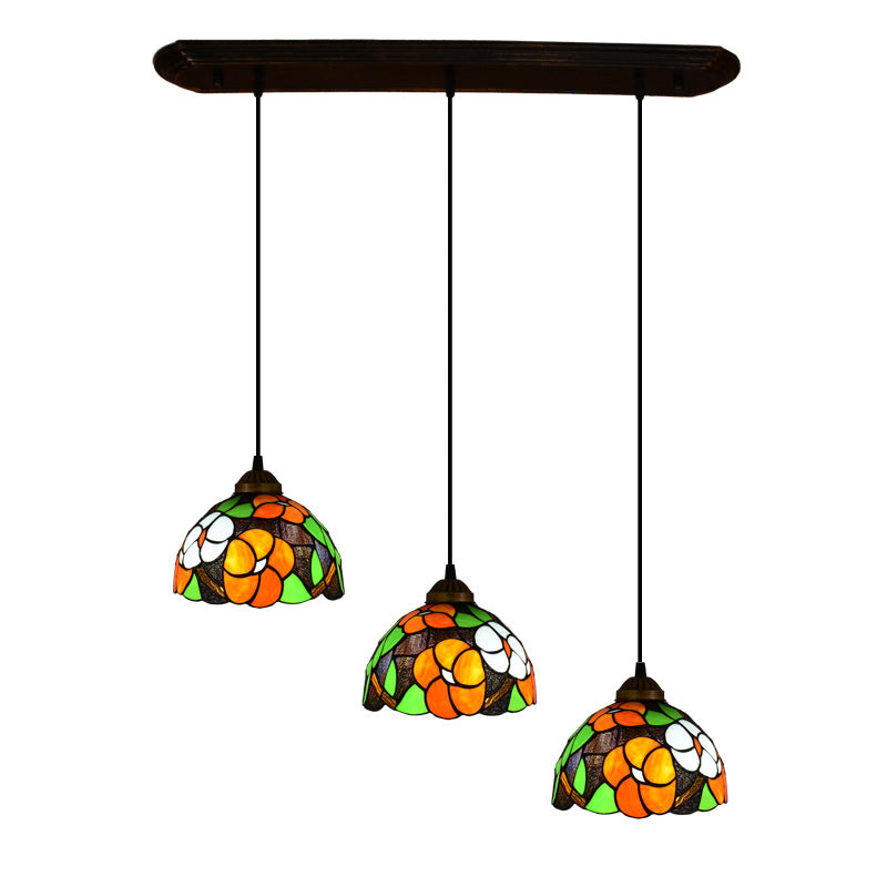 Tiffany Vintage Suspension Tachée Métal Verre Chambre À Coucher - Neutralighting