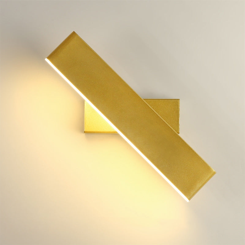 Arisha Applique Murale Rectangulaire Moderne, Métal, Noir/Or/Brun, Chambre - Neutralighting
