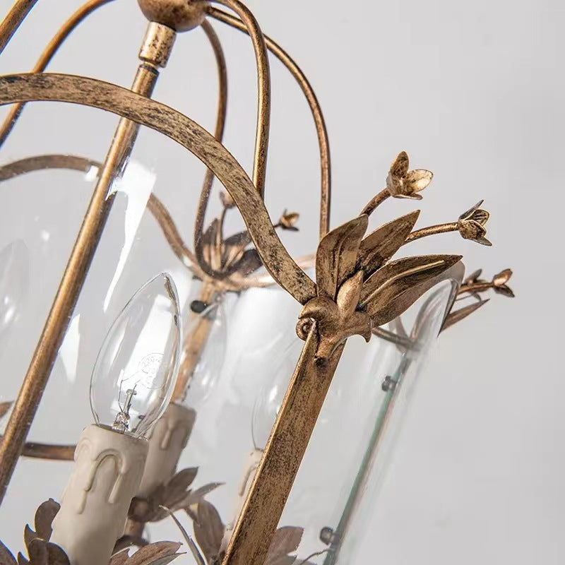 Silva Vintage Forme De Cage Suspension Métal/Verre Salle À Manger - Neutralighting