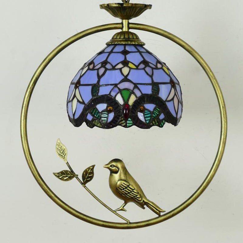 Tiffany Cottage Suspension Métal Verre Chambre À Coucher - Neutralighting