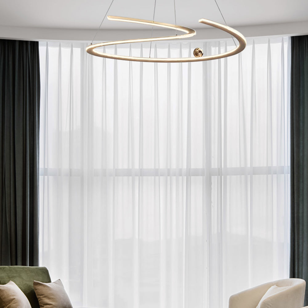 Arisha Suspension Linéaire Moderne, Métal/Acrylique, Doré, Salon/Salle à Manger - Neutralighting