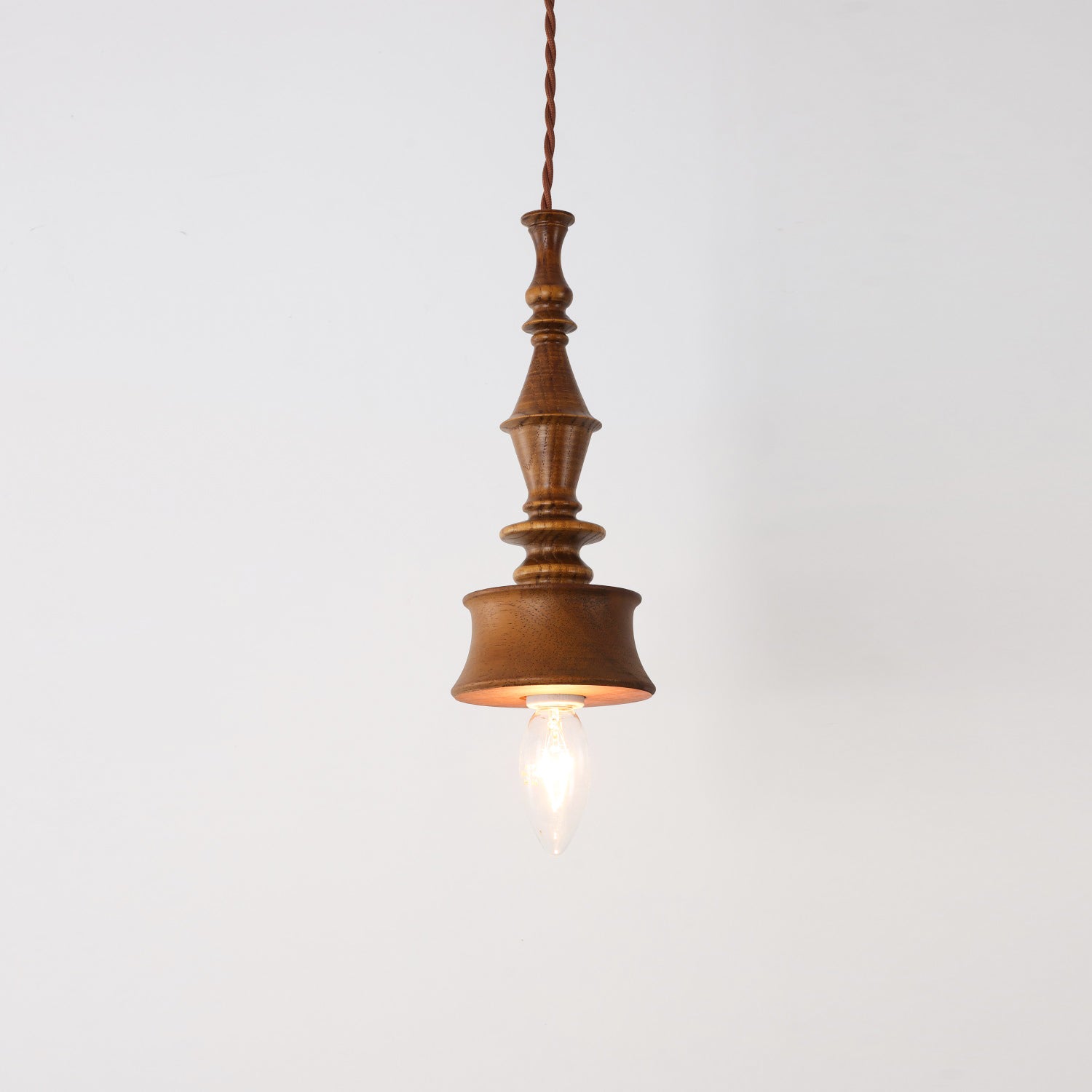 Iraeiel Vintage Minimalist Wooden Pendant Light - Lamp Copper