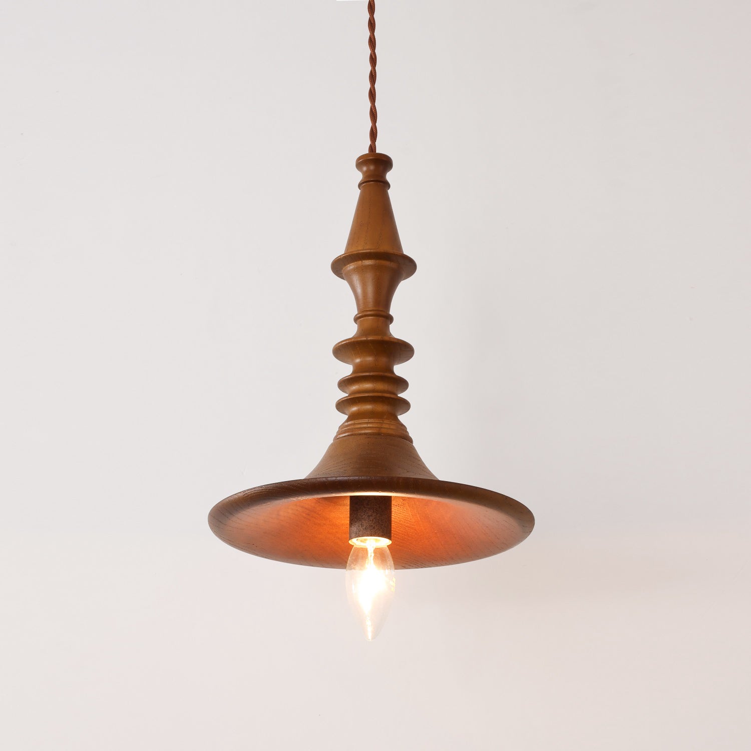 Iraeiel Vintage Minimalist Wooden Pendant Light - Lamp Copper