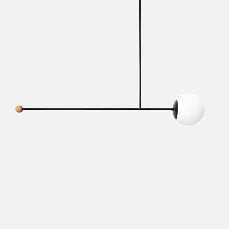 Arisha Minimaliste Suspension LED Ronde, Métal, Noir, Salon/Salle à Manger - Neutralighting